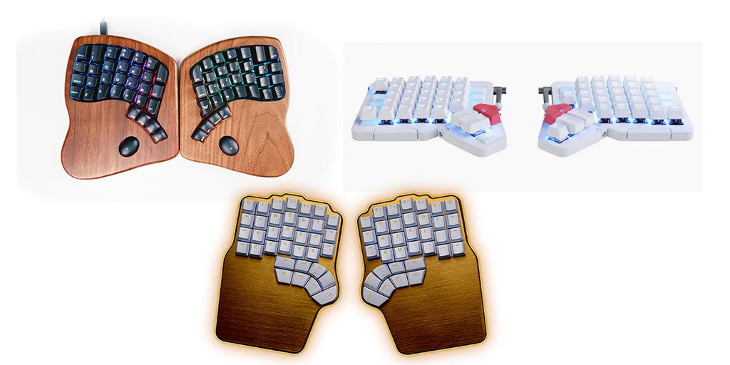 Keybordio Model 100, Moonlander and Dygma Defy
