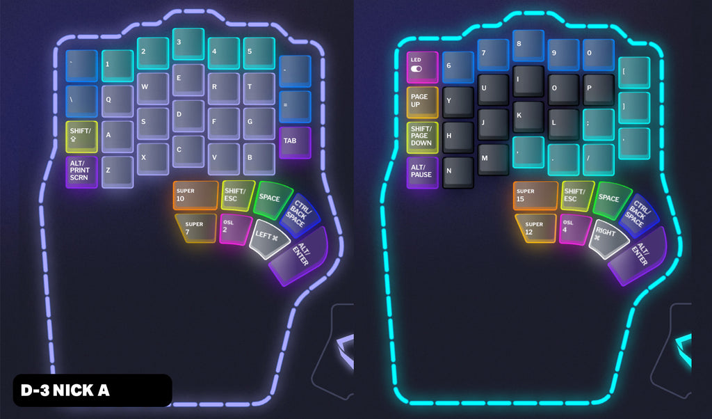 Single hand layer Dygma