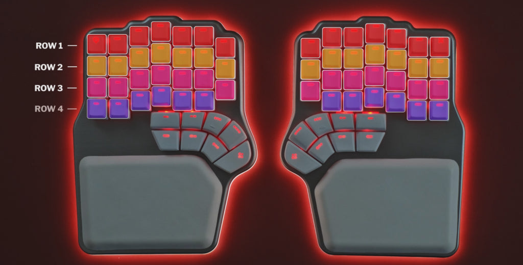 Dygma Defy 1-unit keycap rows