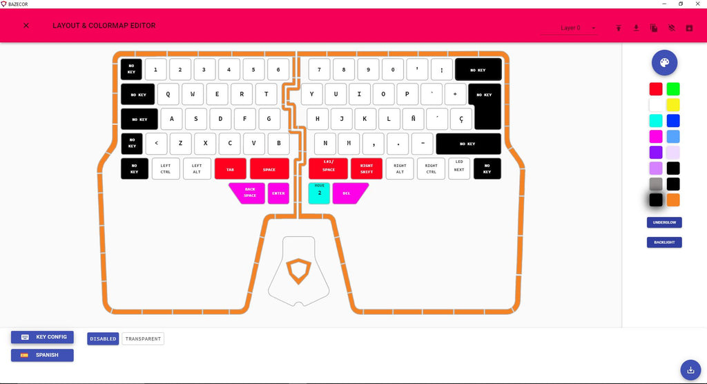 Qwerty keyboard layout