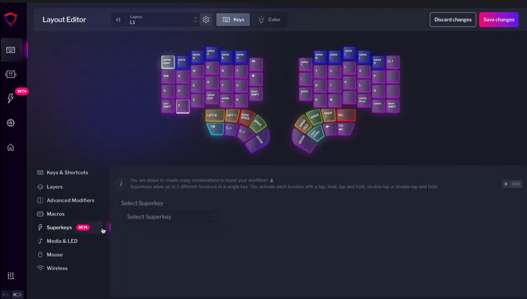 Layer editor