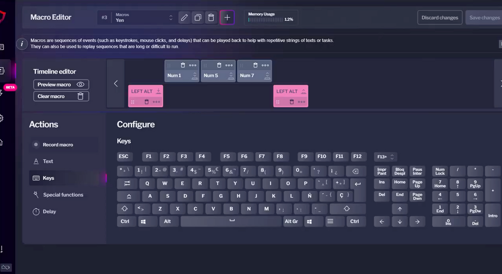 Symbols programmable keyboard