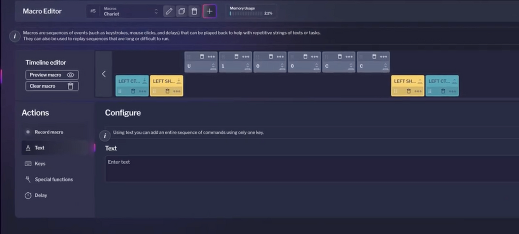 Symbols macro programmable keyboard