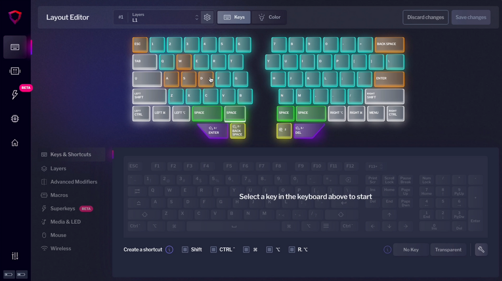 key remapping Bazecor