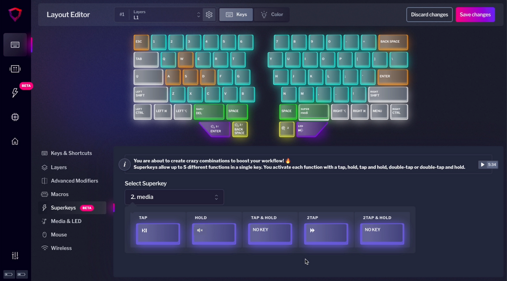 Assign a superkey bazecor