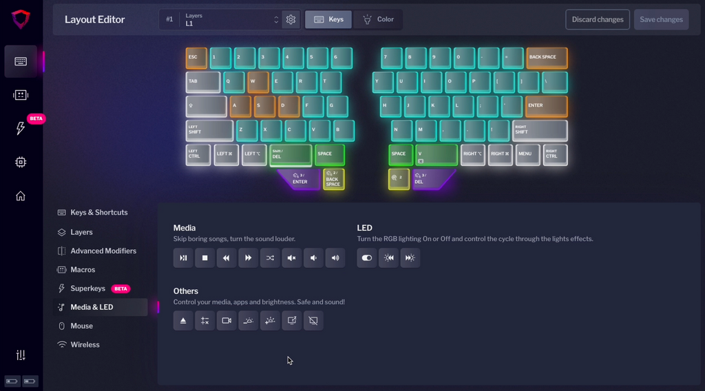 Media and LED bazecor